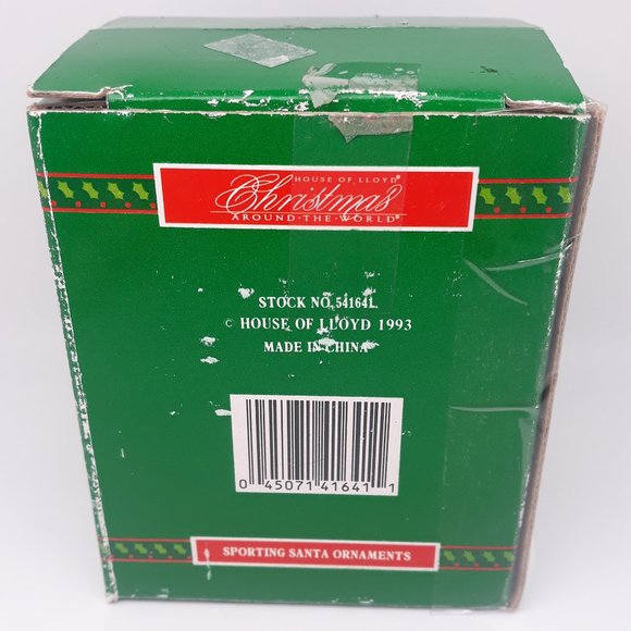 Vintage 1993 House of Lloyd Christmas Around the World Sporting Santa Ornaments - Picture 4 of 4